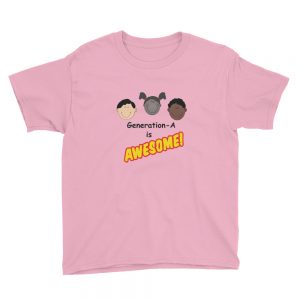 Generation Alpha is Awesome! – Youth Short Sleeve T-Shirt Pink